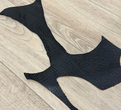 BLACK Genuine Shark Hide Skin Taxidermy Sharkskin Leather exotic Fish Tanned 243