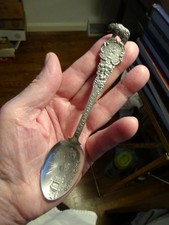 RARE ANTIQUE Shreve & Co.SAN FRANCISCO Silver Souvenir Spoon "GOLDEN GATE" VG