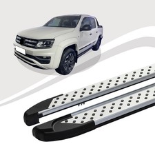 Trittbretter VW Amarok ab Baujahr 09/2010 ALMO Silber mIt ABE