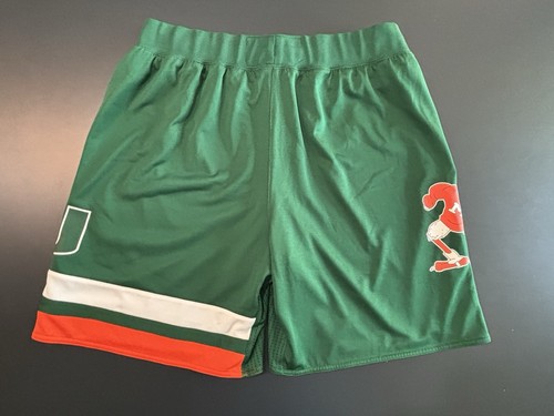 Adidas Miami Hurricanes Basketball Shorts Sample Green Size L +2” Length - Picture 7 of 7