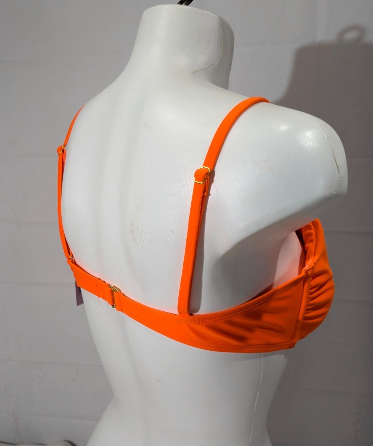 Orange Wild Fable Twist front Bikini Top size L Adjustable Straps NWT