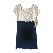 Vintage Jessica McClintock Gunne Sax Lace Velvet Midi Dress NWT NOS 80s/90s