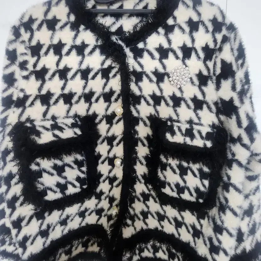 Tweed Jacket with Houndstooth Pattern - Elegant S… - image 9