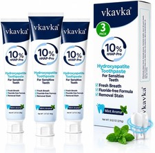 3 Pasta Dental Con 10 Nano Hidroxiapatita Sin Fl or Blanqueadora De Dientes 1