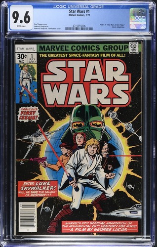 Star Wars #1 CGC 9.6 Incredible Looking Book! 1977 A New Hope Adaptation