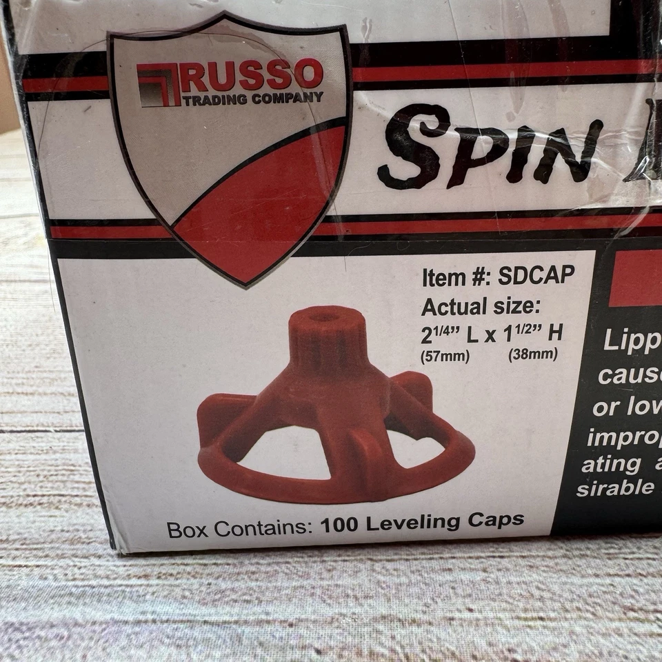 RTC Spin Doctor Leveling Cap (Red) 100pc. Box Tile Leveling System Caps (SDCAP) - Image 3 of 4