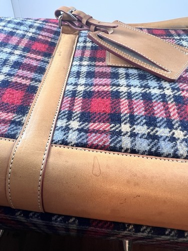 COACH Pet Carrier Tote Bag Plaid Leather Very Rare Vintage Read Description Dog - Picture 16 of 23