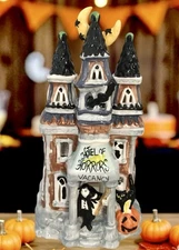 Blue Sky “Hotel of Horrors” Vampire Tea Light Candle House Halloween 11” NWT