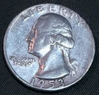 USA - 1953 P Silver Washington Quarter - FREE SHIP