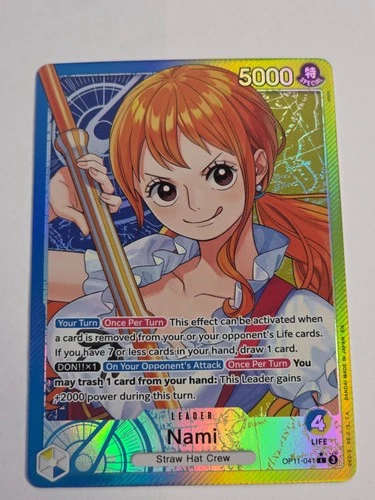 Nami Leader - Alt Art FOIL - OP11 - PACK FRESH - A Fist of Divine Speed 041