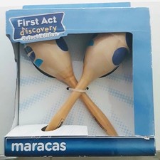 Maracas Hand Painted Wood Set Instrument First Act Discovery Select Edition