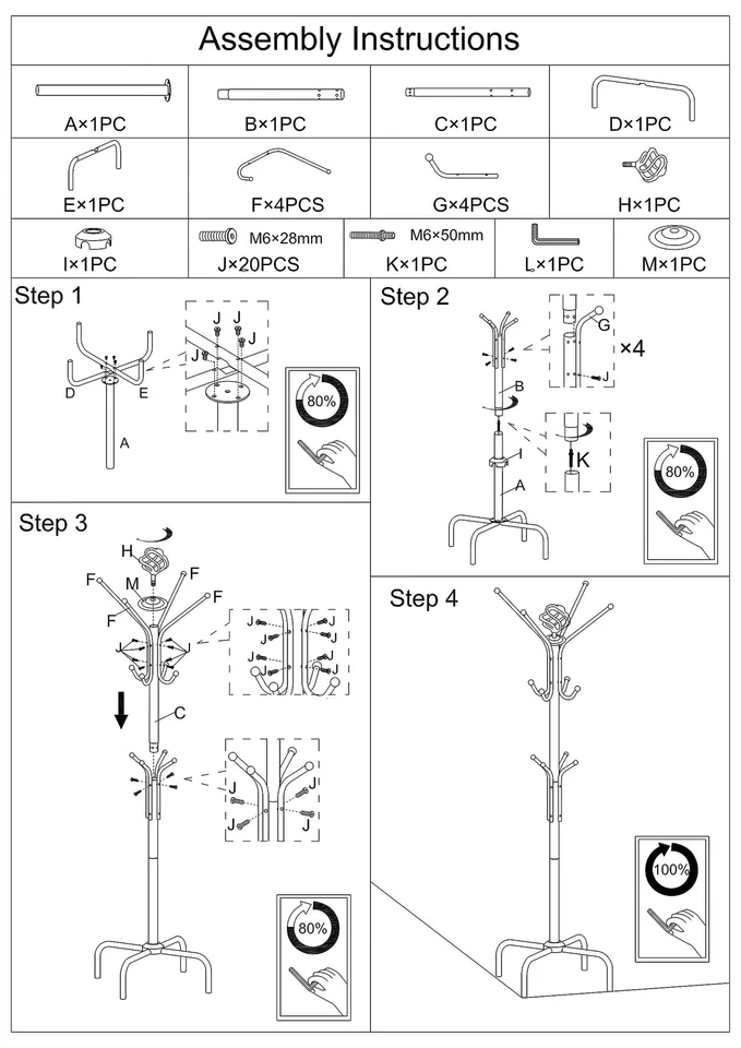 Perchero de metal Frenchi para muebles de hogar 12 ganchos Foto 4 de 4