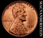 1951 Lincoln Wheat Cent - Choice Gem Brilliant Uncirculated  No Reserve #L2884