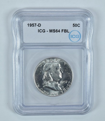 1957-D Franklin Half Dollar MS64 FBL ICG *9828