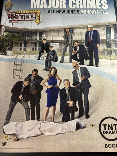 2014 publicité imprimée pour crimes majeurs sur TNT.  8 x 11 dimensions  - Photo 1/5