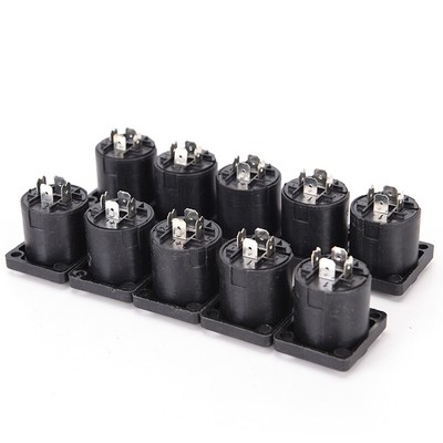 10pcs 4 Pin Speakon Female Jack Socket Connector Audio Loudspeaker Amplifier _r1