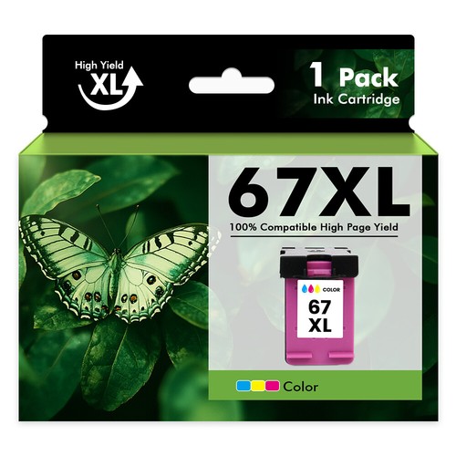 For HP 67XL 67XXL Ink Cartridge Deskjet 1255 2700 2700e 2710e 2720e 2721e Combo - Picture 8 of 10