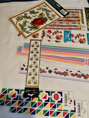Assorted Sticker Styles / Patterns - Craft/Card Making - All New - Lot of 10  
