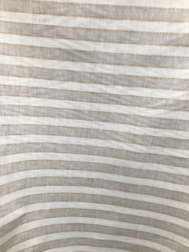 NATUR ELFENBEIN gestreift 100 % Leinen Stoff (60 Zoll) Meterware - Bild 4 von 4