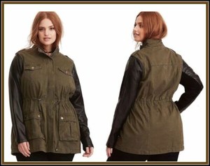 olive green drawstring jacket