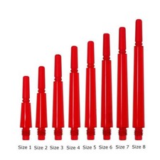 COSMO FIT SHAFT GEAR NORMAL-LOCKED DART SHAFTS - CLEAR RED - SET OF 3