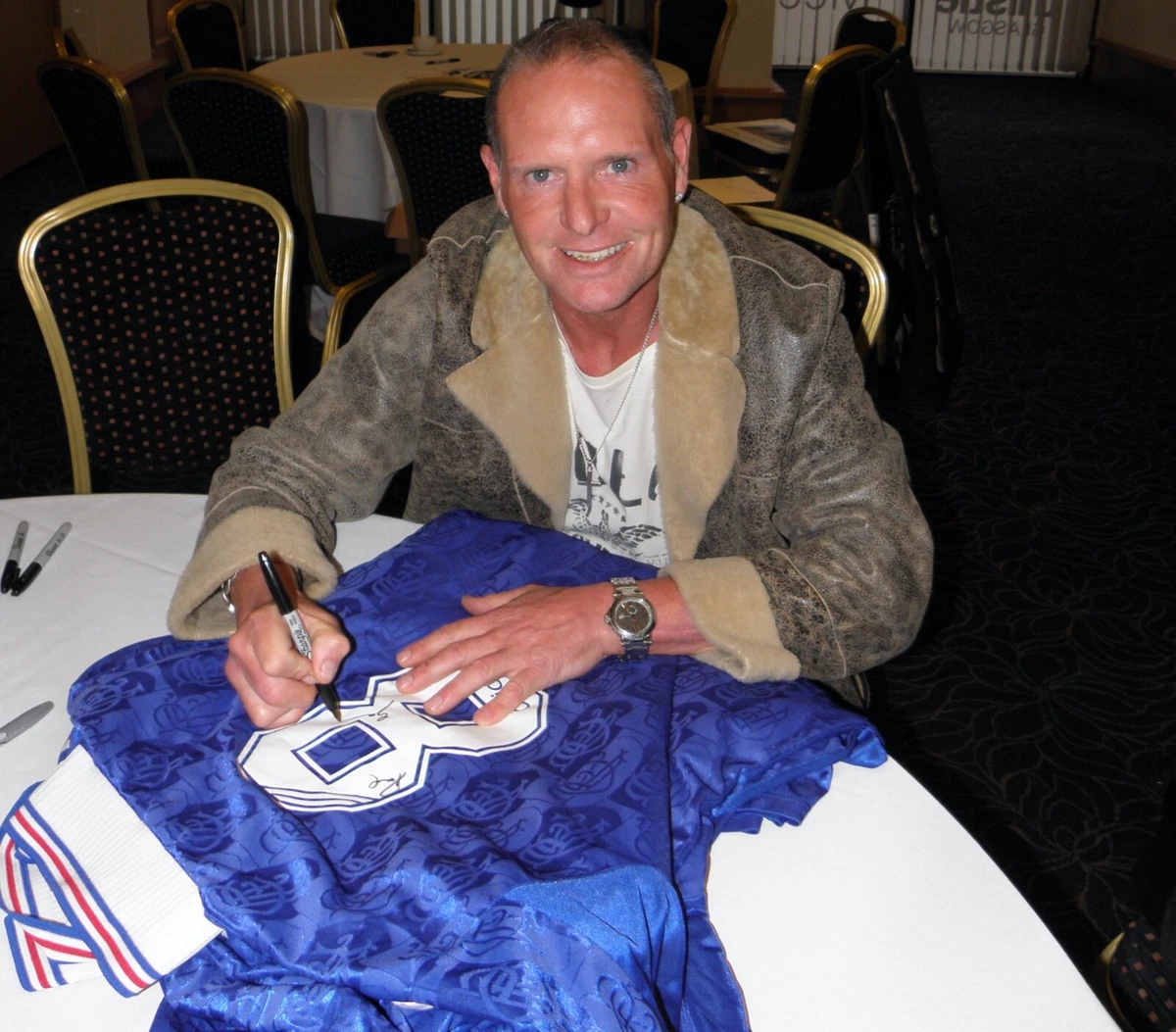 Paul Gazza Gascoigne Signed Rangers Shirt