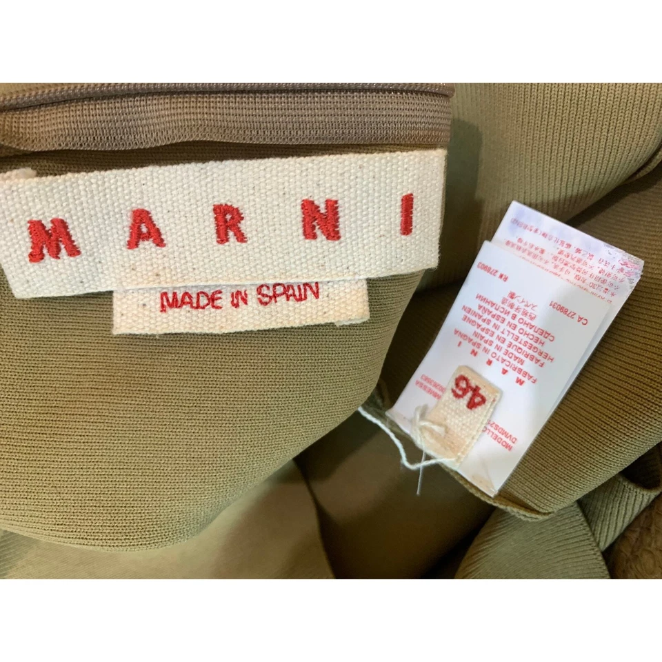 Top vintage Marni sin mangas cuello alto | Mod Chic verde musgo | 46 Foto 4 de 4