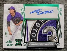 2023 Leaf Trinity XRC CHASE DOLLANDER Green Rookie Patch Auto 8/25! Rockies!