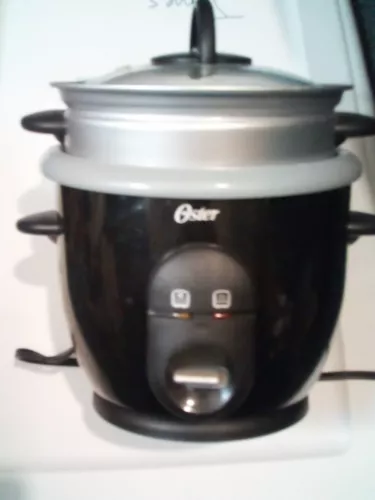 RICE COOKER 6 Cup w/ Food Steamer Vegetables Grains Electric Nonstick Pot Oster