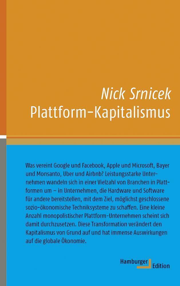 Thumbnail - Nick Srnicek | Plattform-kapitalismus | Buch | Deutsch (2018) | 144 S.