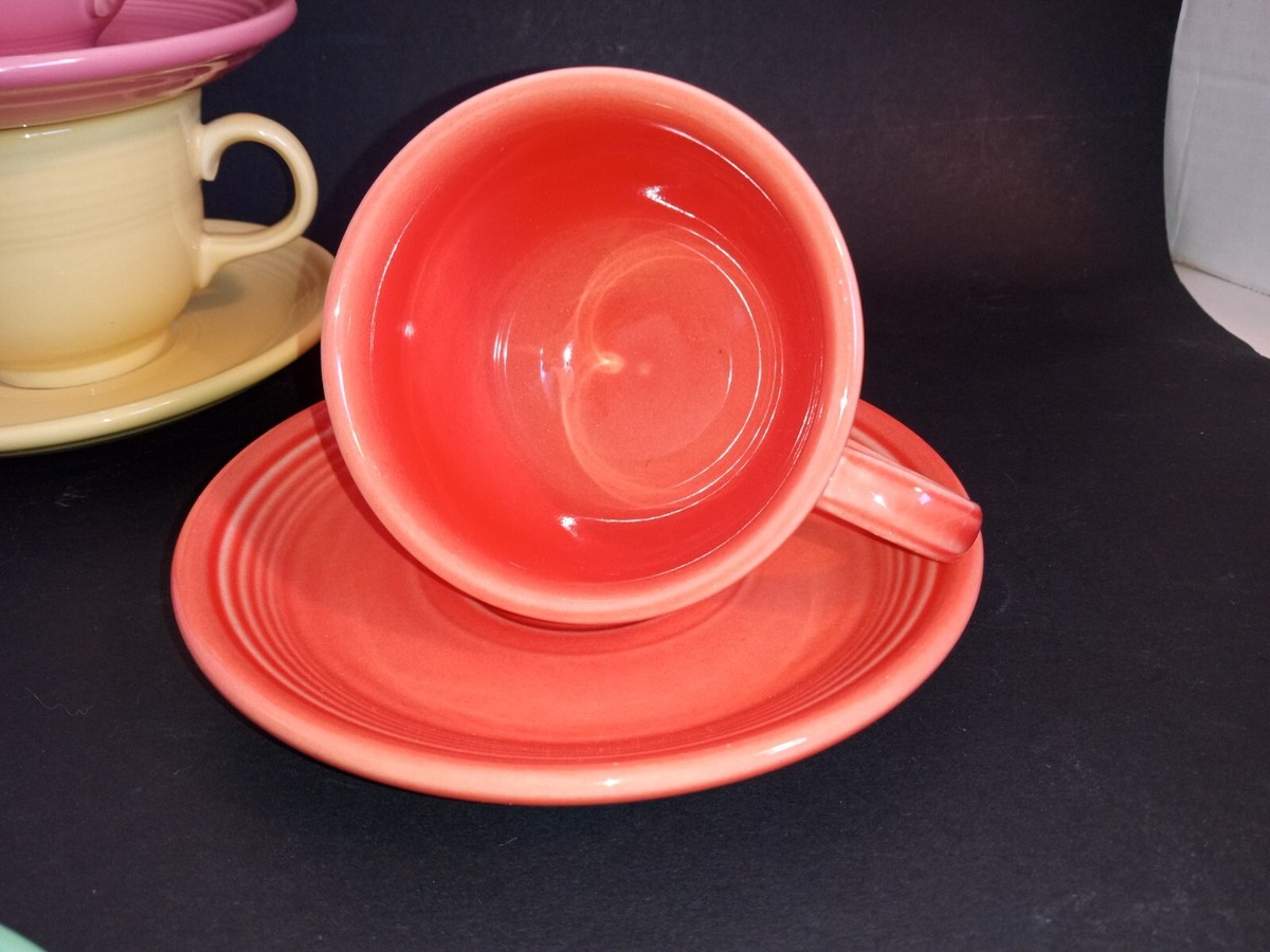 Lot 6 Sets 1990s FIESTAWARE Cups & Saucers Various Colors | eBay