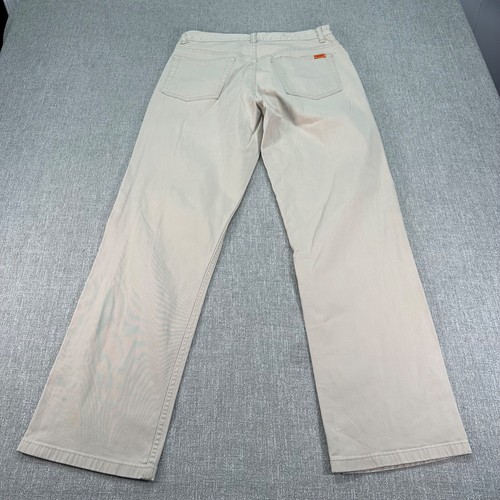 Faconnable Jeans Mens 33x30 Beige Modele F40 Straight Stretch Golf - Picture 5 of 12