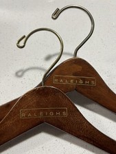 2 RALEIGHS Haberdasher Washington DC MCM Hollywood Regency Clothes Coat Hangers