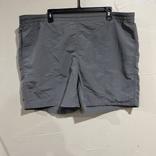 Vintage Woolrich Lined Swim Trunks Men  s Size L Pewter Gray Drawstring Pockets