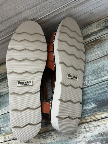 Bearpaw Leah Huaraches Braded Leather Brown Tan Mexico Sandal Size 8 Womens - Picture 4 of 9