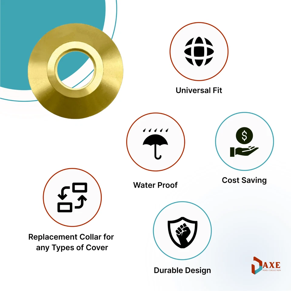 AXE Swimming Pool Cover Brass Anchor Collar/Beauty Ring (25 Pack) - Image 2 of 4