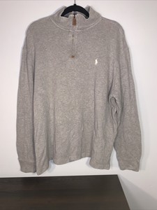 ralph lauren grey quarter zip