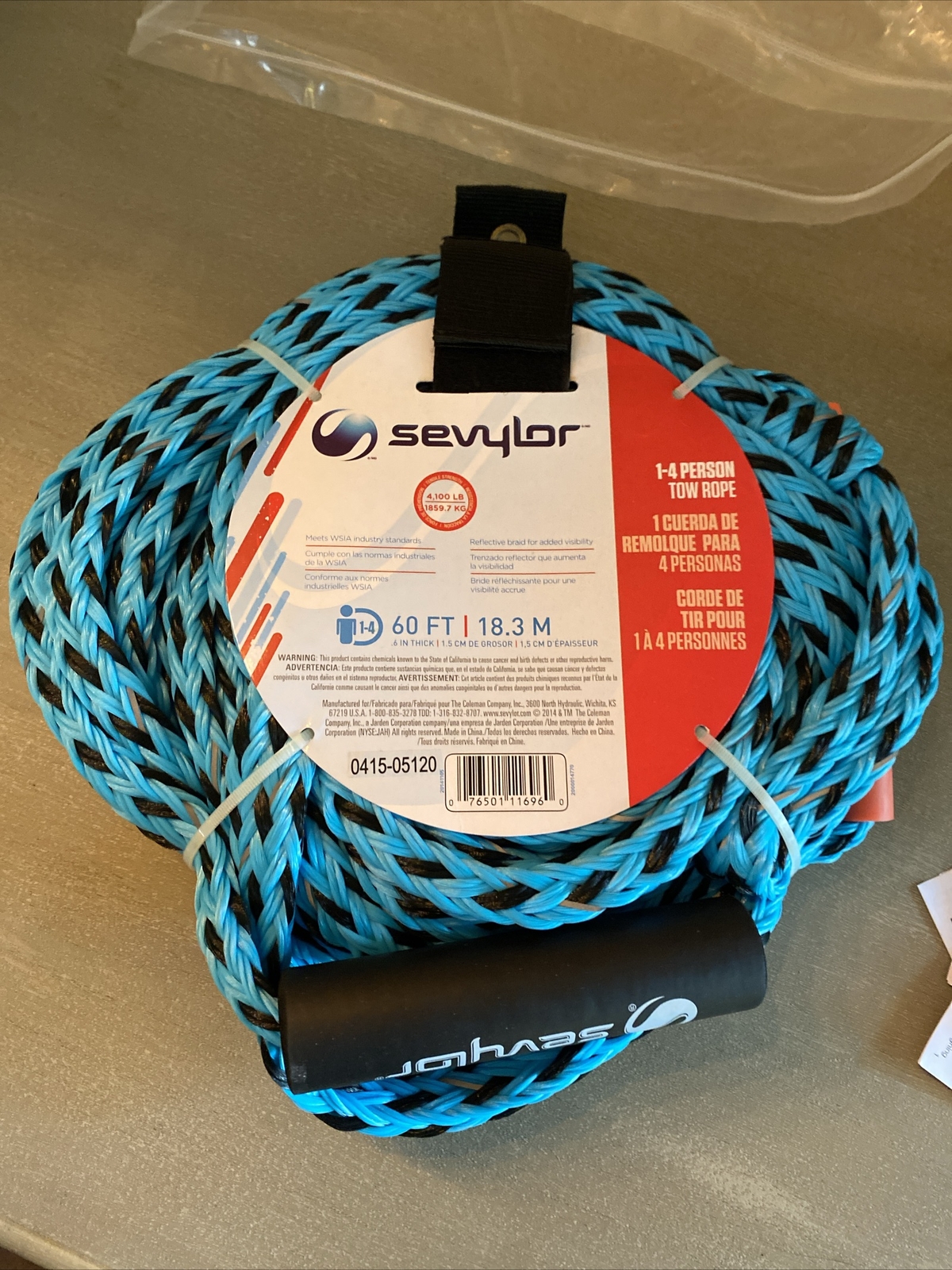 new in package Sevylor 1-4 Person Tow Rope 60 ft