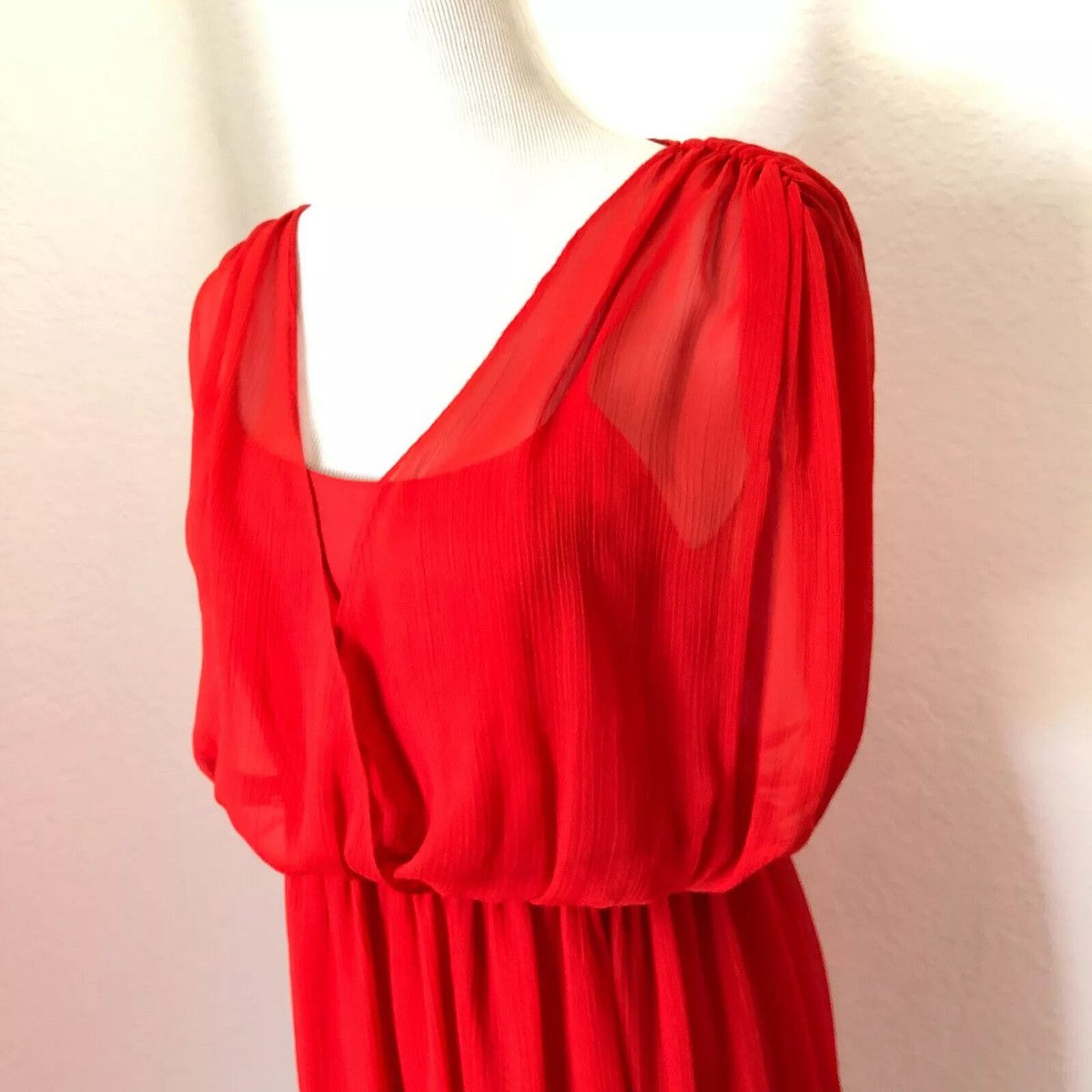 alice and olivia red wrap dress Alice + Olivia Chap Dress Plaid Wrap Metallic Red Tie Waist Midi Silk Size  0 NWT