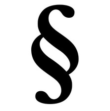 § Paragraf czarny 30cm znak symbol prawo adwokat kancelaria naklejka tatuaż