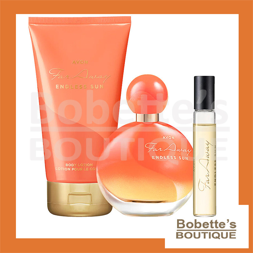 Far Away Endless Sun Avon le coffret cadeau parfum et soin corporel pour femme