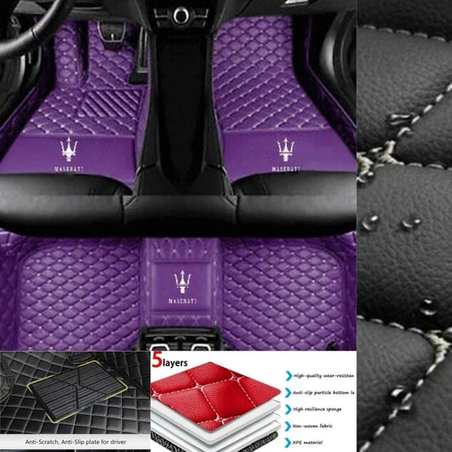 For Maserati Ghibli Gran Turismo Quattroporte Car Floor Mats Waterproof Custom - Imagen 6 de 35