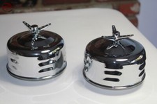 Mushroom Louvered 2 Barrel Low Profile Air Cleaners 3 Wing Nut Hot Rat Rod Truck