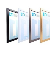 Photo Picture 19mm Frame White Black Gold Silver 4x4 4x5 4x6-18" Glass Mount