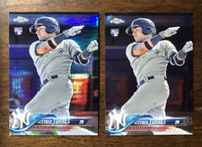 2018 Gleyber Torres Topps Chrome Prism Refractor & Base Rookie Card #31 Lot of 2