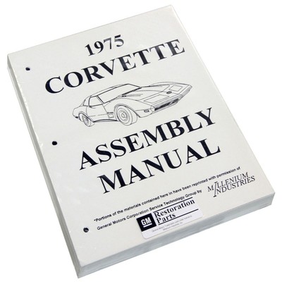 Factory Assembly Manual Repair Restore Book 1975 Chevrolet Corvette