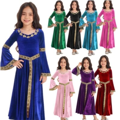 Kinder Mädchen Kleider Neuheit Abendkleid Fancy Robe Mittelalter Ballkleid Fee