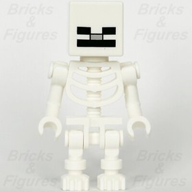 LEGO&reg; Minecraft Skeleton Minifigure White min011 21121 21114 21144 21169 21127