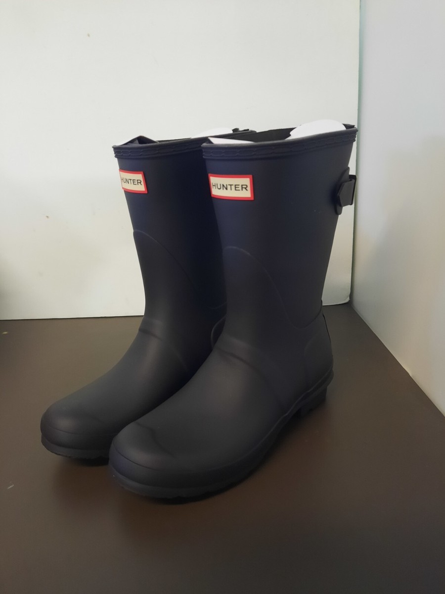 Hunter Women's Original Short Boots Back Adjustable Onyx Size 7 | eBay