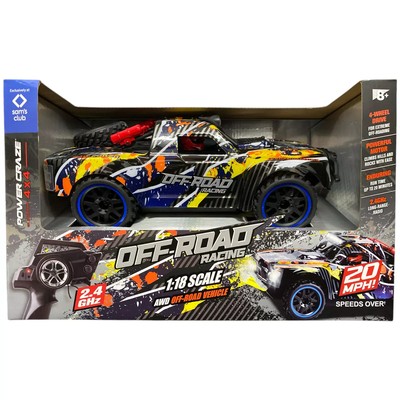 Power Craze Off-Road Racer AWD Remote Control Vehicle, 1:18 Scale